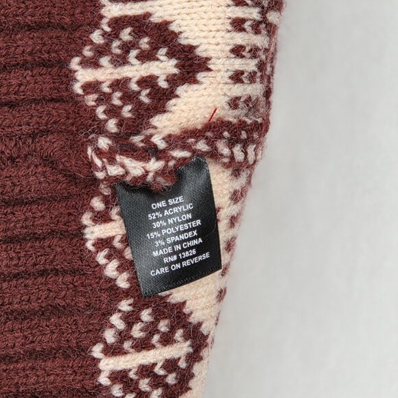 NWT Marcus Adler Fair Isle Faux Fur Pom Beanie OS - Picture 2 of 2